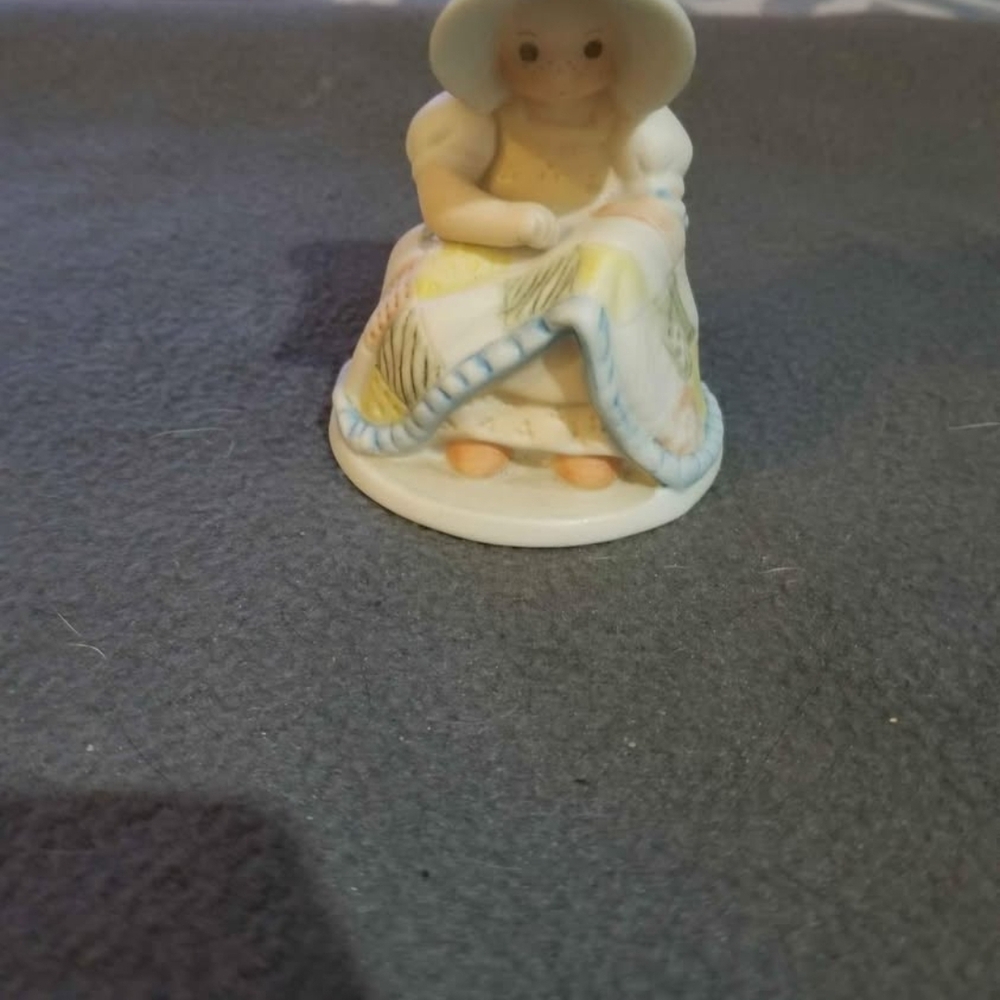 Charming Ceramic Figurine with Pastel Accents